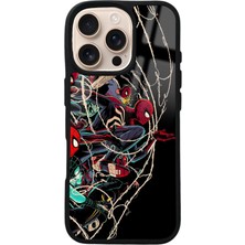 Spoyi iPhone 16 Pro Spider Earth Tasarımlı Glossy Telefon Kılıfı