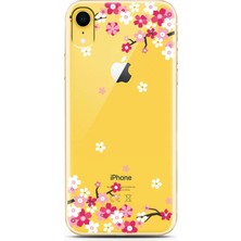 Spoyi Iphone Xr Art Sakura Tasarımlı Süper Şeffaf Telefon Kılıfı