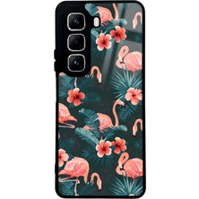Spoyi Infinix Hot 50 Flamingo Leaf Tasarımlı Glossy Telefon Kılıfı