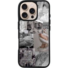 Spoyi iPhone 16 Pro Silver Sticker Tasarımlı Glossy Telefon Kılıfı