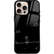 Spoyi iPhone 16 Pro Max Doodle Casper Tasarımlı Glossy Telefon Kılıfı