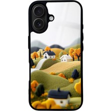 Spoyi iPhone 16 Woolen Horizon Tasarımlı Glossy Telefon Kılıfı