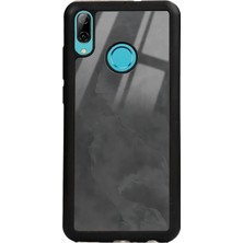 Spoyi Huawei P Smart (2019) Gri Mermer Tasarımlı Glossy Telefon Kılıfı
