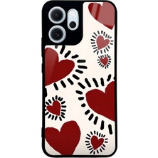 Spoyi Oppo Reno 14F Brush Heart Tasarımlı Glossy Telefon Kılıfı