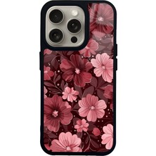 Spoyi iPhone 15 Pro Velvet Burgundy Tasarımlı Glossy Telefon Kılıfı