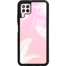 Spoyi Huawei P40 Lite Beyaz Palmiye Tasarımlı Glossy Telefon Kılıfı