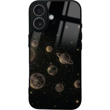 Spoyi iPhone 17 Golden Orrery Tasarımlı Glossy Telefon Kılıfı