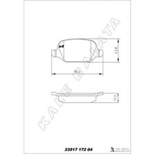 Zengemtx Arka Fren Balatasi Alfa Romeo Mito 09- Fiat Linea 09- 1.3jtd 1.4tjet 1.6jtd Fişsiz