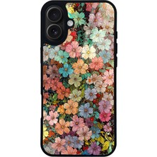 Spoyi iPhone 16 Plus Floral Tapestry Tasarımlı Glossy Telefon Kılıfı