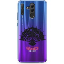 Spoyi Honor 20 Lite Yelpaze Tasarımlı Süper Şeffaf Telefon Kılıfı
