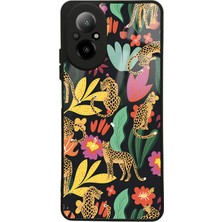 Spoyi Oppo Realme 12 Lite Çiçekli Kediler Tasarımlı Glossy Telefon Kılıfı