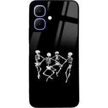 Spoyi Infinix Smart 10 Dancer Skeleton Tasarımlı Glossy Telefon Kılıfı