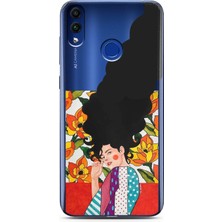 Spoyi Honor 8c Uzun Saçlı Maria Tasarımlı Süper Şeffaf Telefon Kılıfı