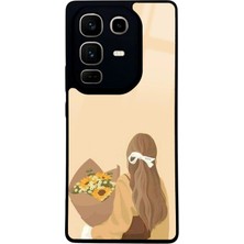 Spoyi Infinix Note 50 Pro Çiçekli Kız Tasarımlı Glossy Telefon Kılıfı