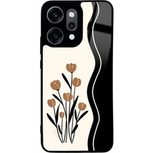 Spoyi Oppo Reno 14 Pro Çiçek Motif Tasarımlı Glossy Telefon Kılıfı