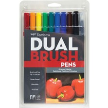 Tombow ABT Dual Brush Pen Grafik Kalemi 10'lu Set - Bright