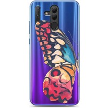 Spoyi Honor 20 Lite Büyük Kelebek Tasarımlı Süper Şeffaf Telefon Kılıfı