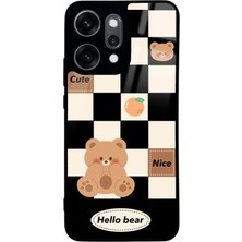 Spoyi Oppo Reno 14 Pro Hello Bear Tasarımlı Glossy Telefon Kılıfı