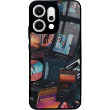 Spoyi Oppo Reno 14 Music Retro Tasarımlı Glossy Telefon Kılıfı