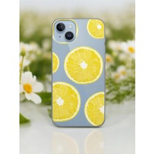 Spoyi iPhone 14 Limon Tasarımlı Şeffaf Telefon Kılıfı