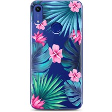 Spoyi Honor 8A Tropical Tasarımlı Süper Şeffaf Telefon Kılıfı