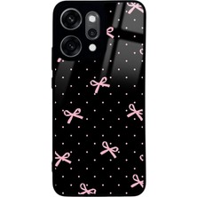 Spoyi Oppo Reno 14 Pro Pembe Kurdele Tasarımlı Glossy Telefon Kılıfı