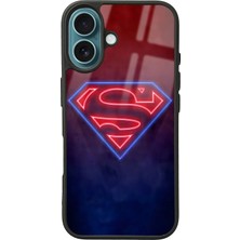 Spoyi iPhone 16 Neon Superman Tasarımlı Glossy Telefon Kılıfı