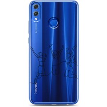Spoyi Honor 8x Art Friends Tasarımlı Süper Şeffaf Telefon Kılıfı