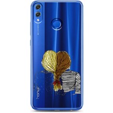 Spoyi Honor 8x Örgü Saçlar Tasarımlı Süper Şeffaf Telefon Kılıfı