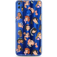 Spoyi Honor 8x Disney Girls Tasarımlı Süper Şeffaf Telefon Kılıfı