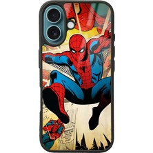Spoyi iPhone 16 Spider-Man Örümcek Adam Tasarımlı Glossy Telefon Kılıfı