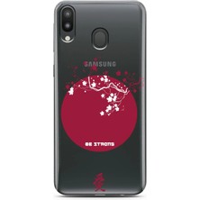 Spoyi M20  Sakura Strong Tasarımlı Süper Şeffaf Telefon Kılıfı