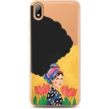 Spoyi Huawei Y5 2019 Uzun Saçlı Frida Tasarımlı Süper Şeffaf Telefon Kılıfı