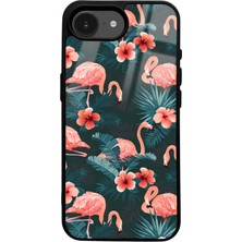 Spoyi iPhone 16E Flamingo Leaf Tasarımlı Glossy Telefon Kılıfı