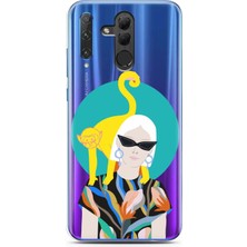 Spoyi Honor 20 Lite Yellow Monkey Tasarımlı Süper Şeffaf Telefon Kılıfı