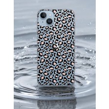 Spoyi iPhone 14 Leopar Tasarımlı Şeffaf Telefon Kılıfı