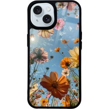 Spoyi iPhone 15 Floral Nebula Tasarımlı Glossy Telefon Kılıfı