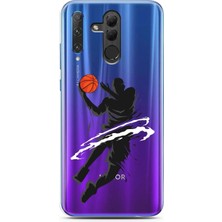 Spoyi Honor 20 Lite Basketbolcu Tasarımlı Süper Şeffaf Telefon Kılıfı