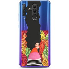 Spoyi Honor 20 Lite Uzun Saçlı Helena Tasarımlı Süper Şeffaf Telefon Kılıfı