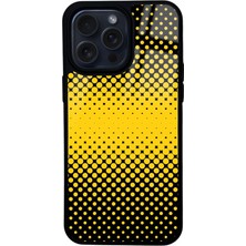 Spoyi iPhone 15 Pro Max Sarı Karbon Tasarımlı Glossy Telefon Kılıfı