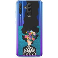 Spoyi Honor 20 Lite Uzun Saçlı Kubina Tasarımlı Süper Şeffaf Telefon Kılıfı