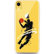 Spoyi Iphone Xr Basketbolcu Tasarımlı Süper Şeffaf Telefon Kılıfı