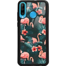 Spoyi Huawei P20 Lite Flamingo Leaf Tasarımlı Glossy Telefon Kılıfı