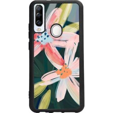 Spoyi General Mobile Gm 20 Pro Suluboya Çiçek Tasarımlı Glossy Telefon Kılıfı