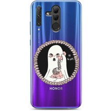 Spoyi Honor 20 Lite Hayalet Tasarımlı Süper Şeffaf Telefon Kılıfı