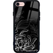 Spoyi iPhone 7 Ay Işığı Yaprakları Tasarımlı Glossy Telefon Kılıfı