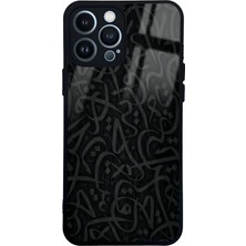 Spoyi iPhone 13 Pro Max Siyahın Alfabesi Tasarımlı Glossy Telefon Kılıfı
