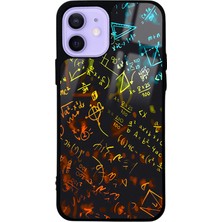Spoyi iPhone 12 - 12 Pro Matematik Tasarımlı Glossy Telefon Kılıfı
