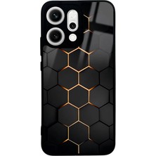 Spoyi Oppo Reno 14 Yellow Carbon Tasarımlı Glossy Telefon Kılıfı