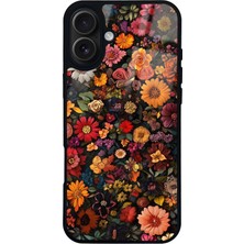 Spoyi iPhone 16 Plus Stitched Flora Tasarımlı Glossy Telefon Kılıfı